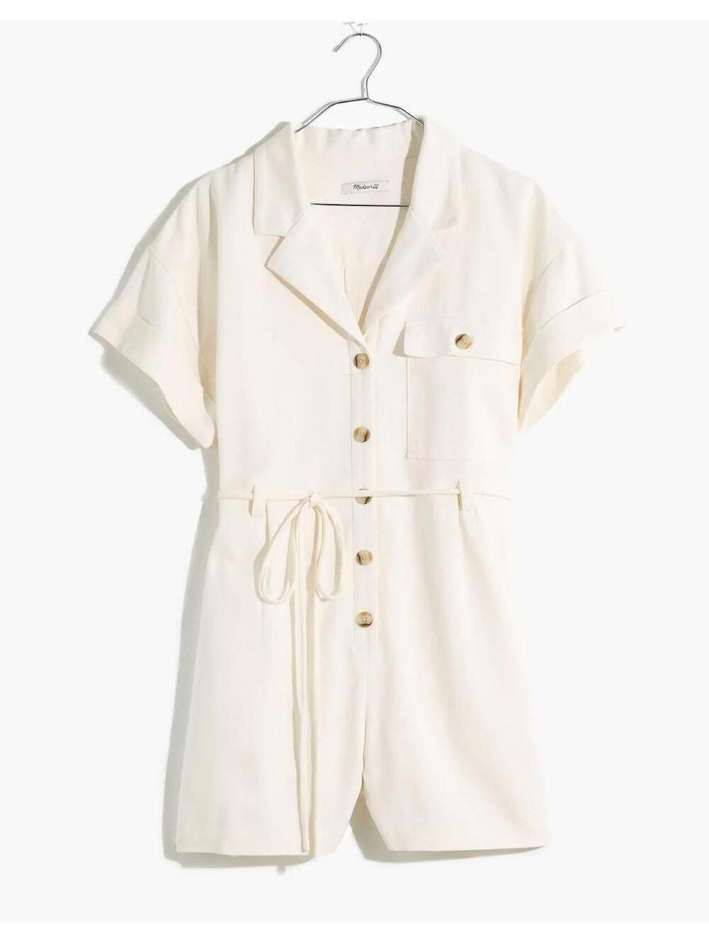 Madewell Belted Safari Romper Size M